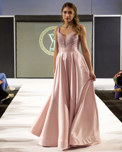 Seren Soft Pink Maxi Dress evening dresses-11