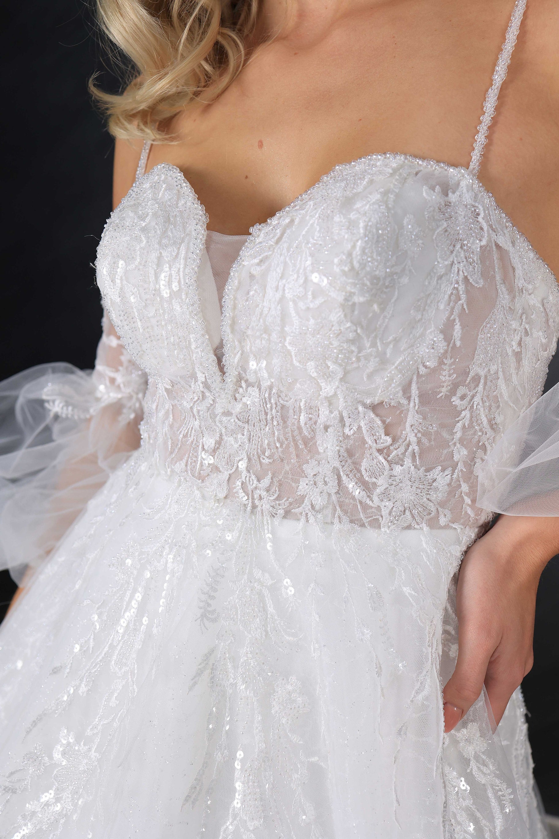 Edna narrow skirt a line wedding dress