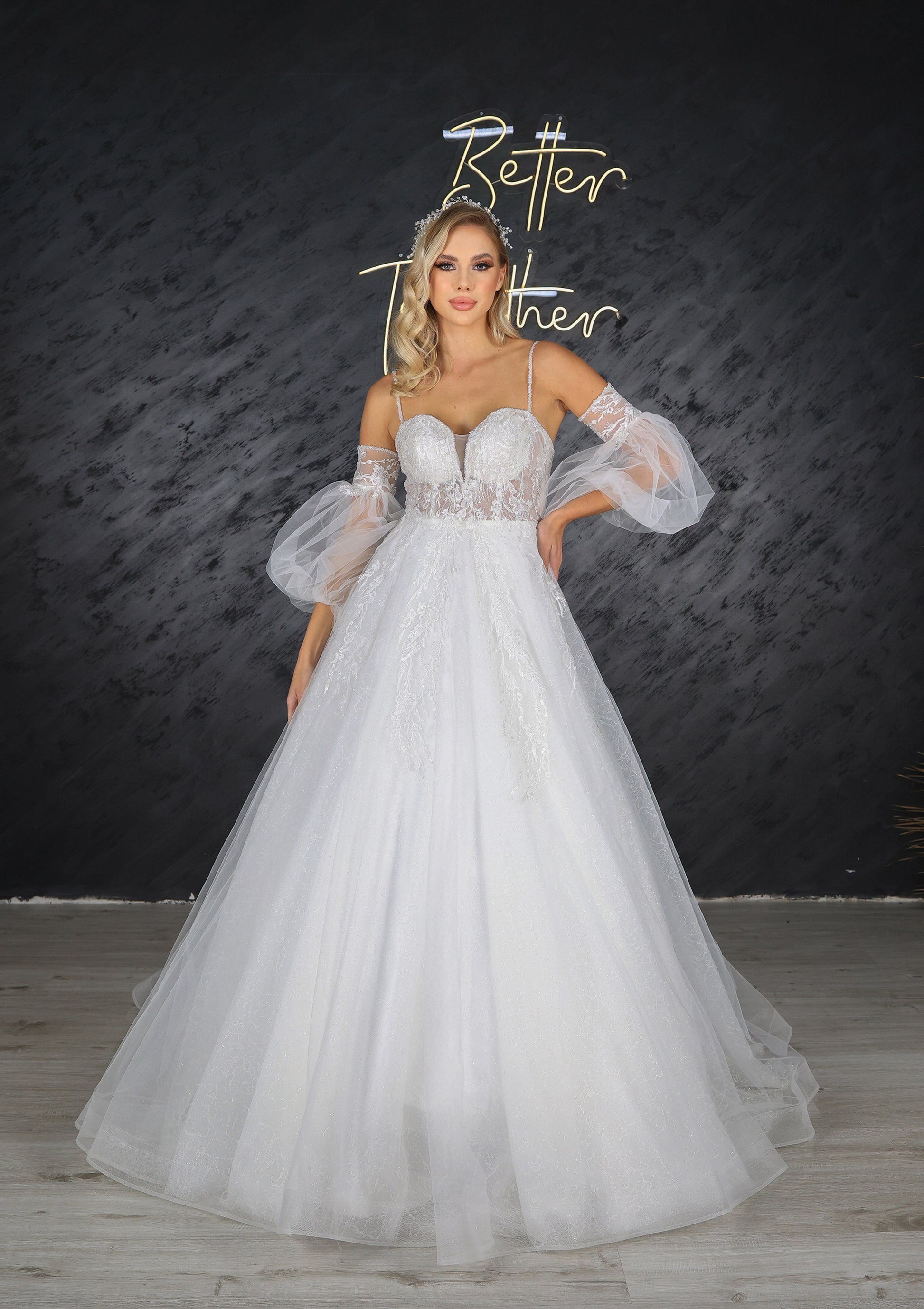 Edna narrow skirt a line wedding dress