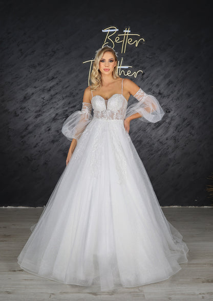 Edna narrow skirt a line wedding dress