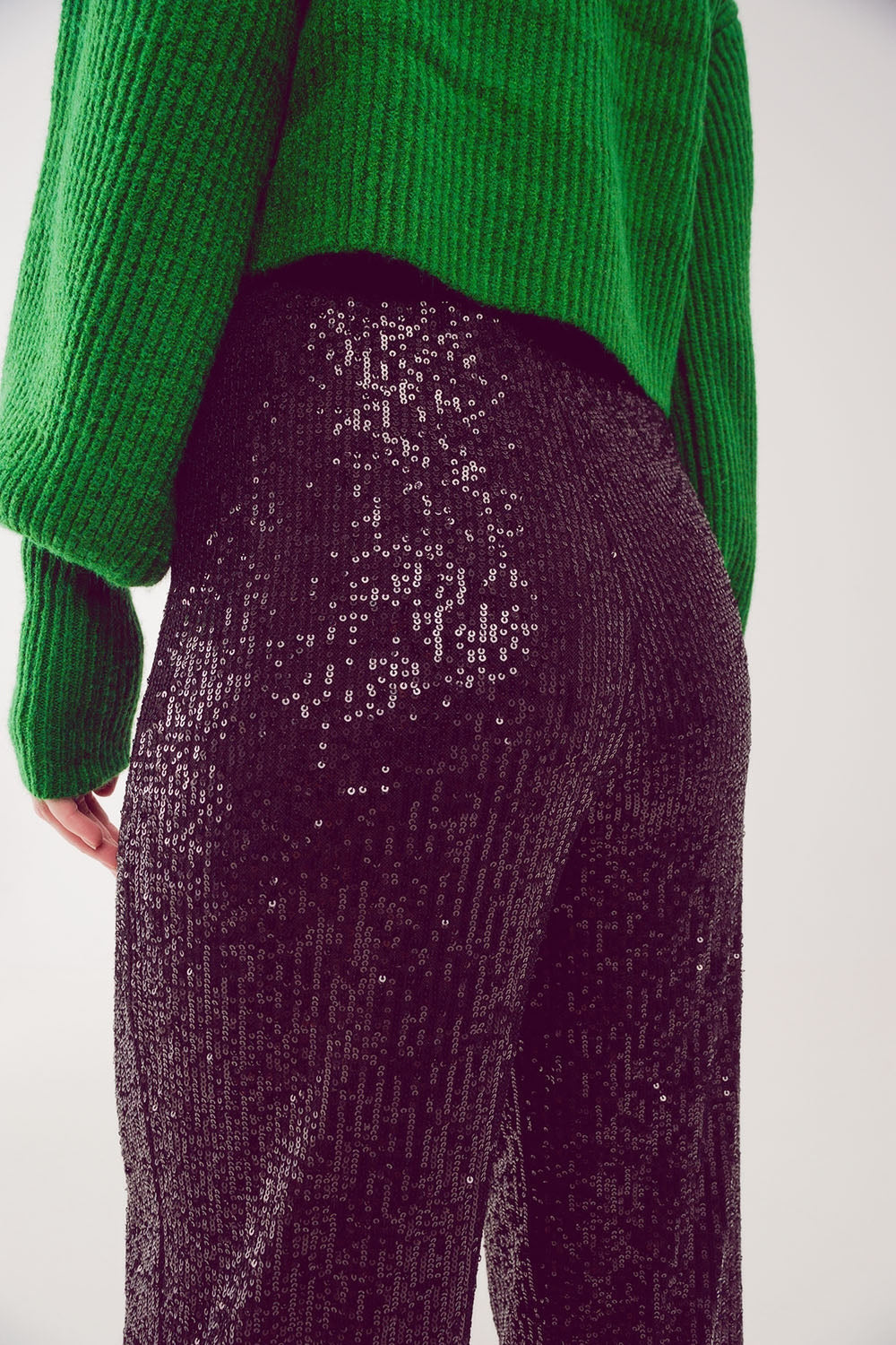 Sequin Wide Legs Pants-2