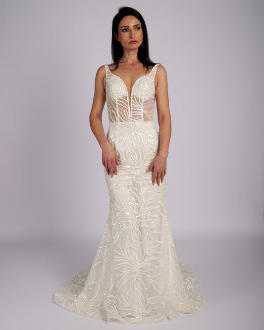 Amaryllis Hand Crystal Beaded Bridal Gown wedding dresses-0