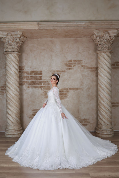 Verda a line wedding dress-4