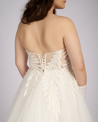Danai Hand Beaded Crystal Bustier Wedding Dresses-3