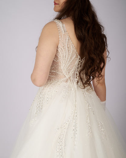 Aurelia Crystal Beaded Bridal Gown-5