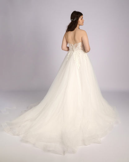 Danai Hand Beaded Crystal Bustier Wedding Dresses-2
