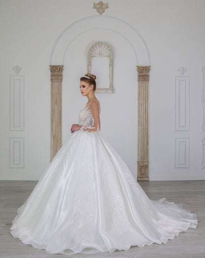 Yaprak a line wedding dress