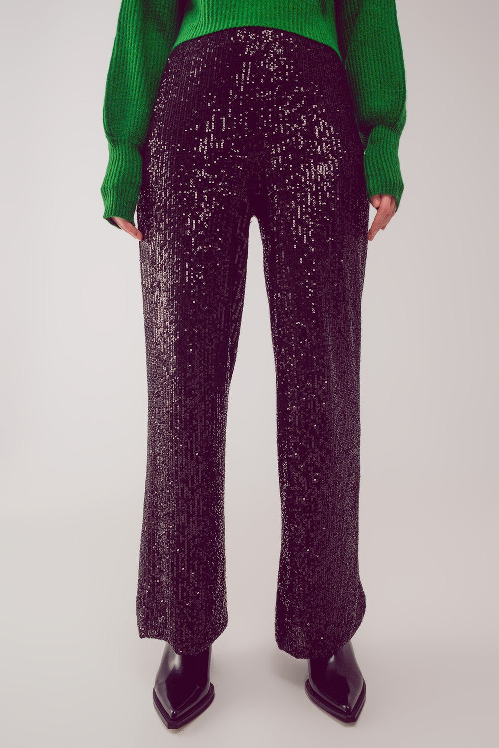 Sequin Wide Legs Pants-3