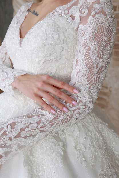 Verda a line wedding dress-3