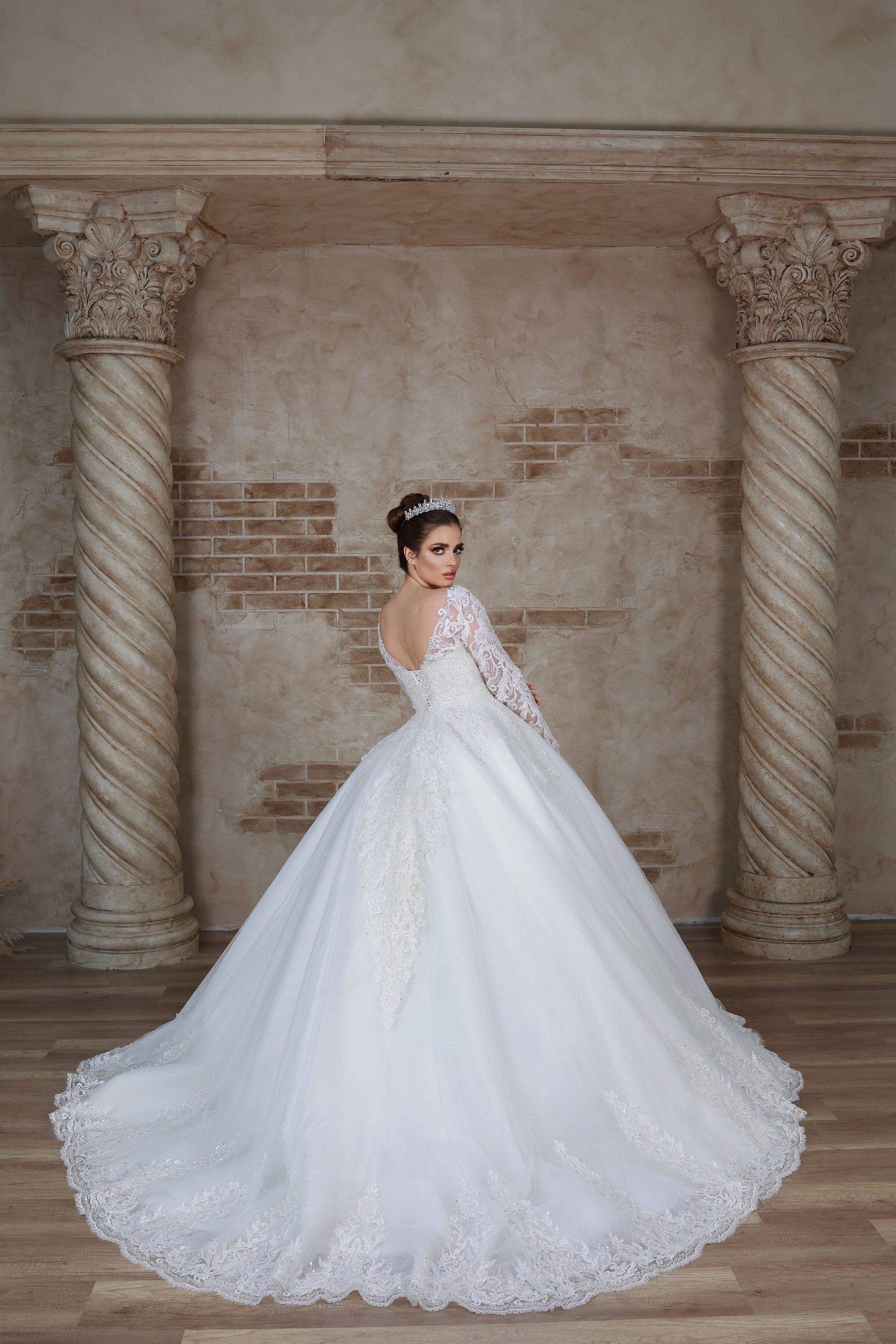 Verda a line wedding dress-7