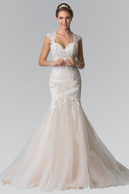Lace Embellished Mermaid Style Wedding Dress GLGL2367-0