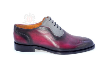 Logan II - Burgundy Saddle Oxford Shoes-1