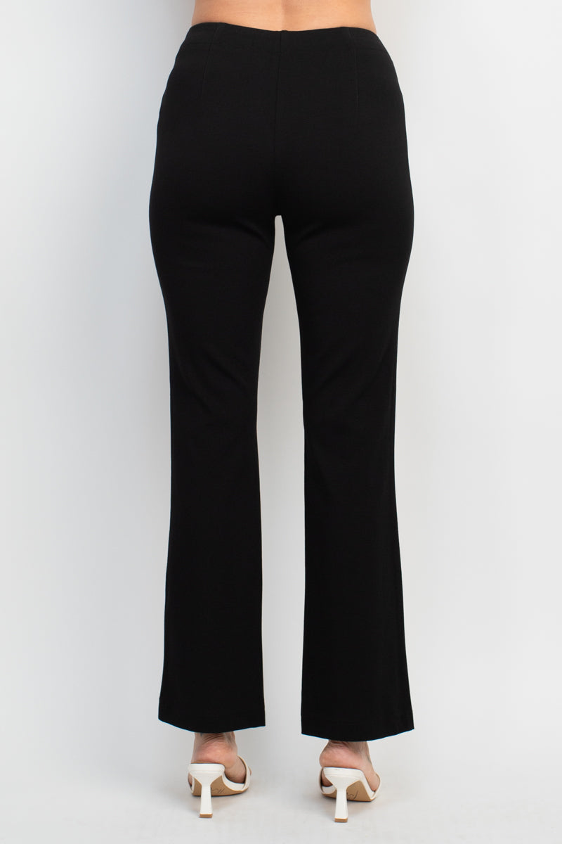 Hope & Harlow mid waist solid straight leg millennium pant-2