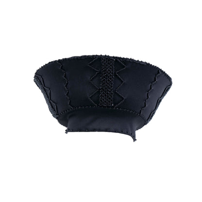 Zulu Beaded Bucket Hat - Isicholo Black & White | Handmade in South Africa-3