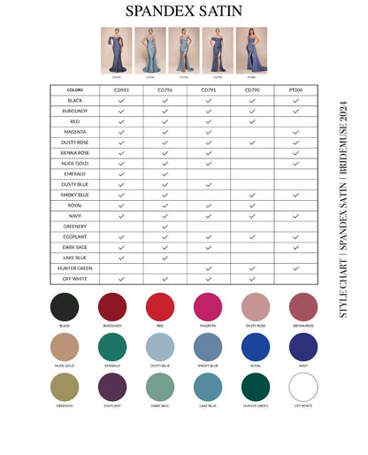 STRAPLESS STRETCH SATIN BRIDAL DRESS CDCD791W