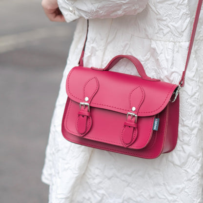 Handmade Leather Micro Satchel - Magenta-1