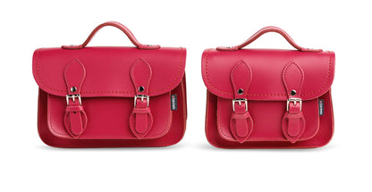 Handmade Leather Micro Satchel - Magenta-4