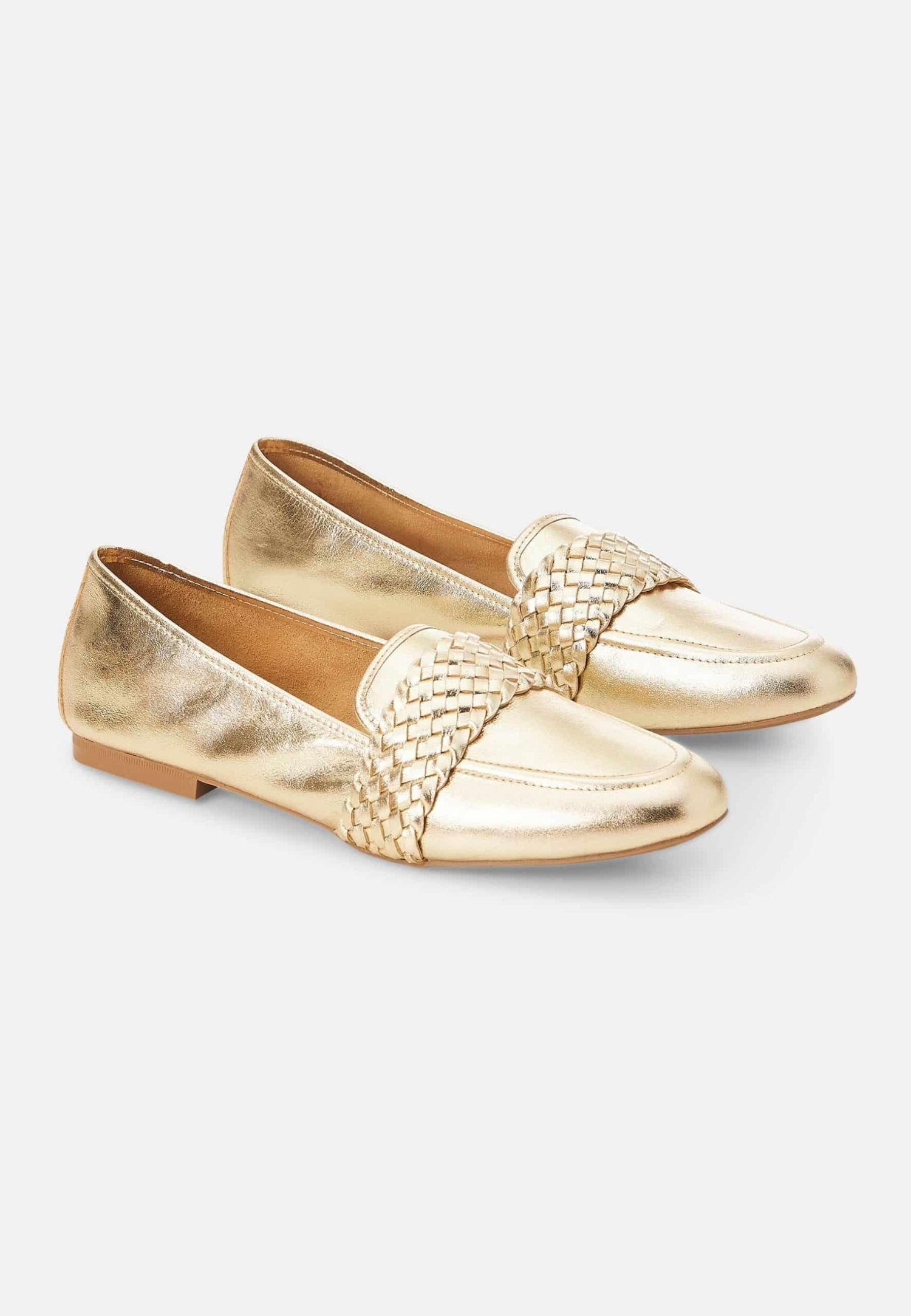 Golden Baru Leather Loafers - Summer-2