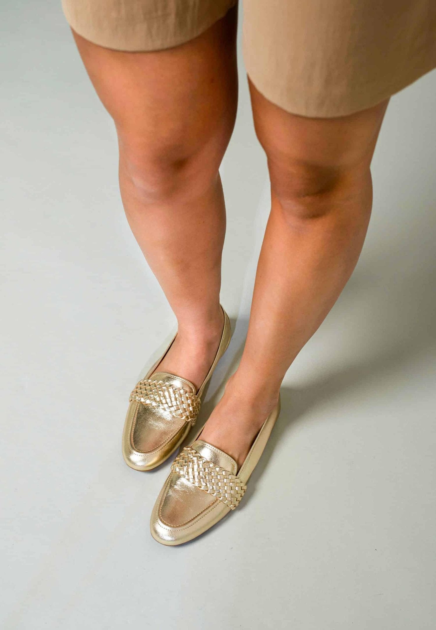 Golden Baru Leather Loafers - Summer-4