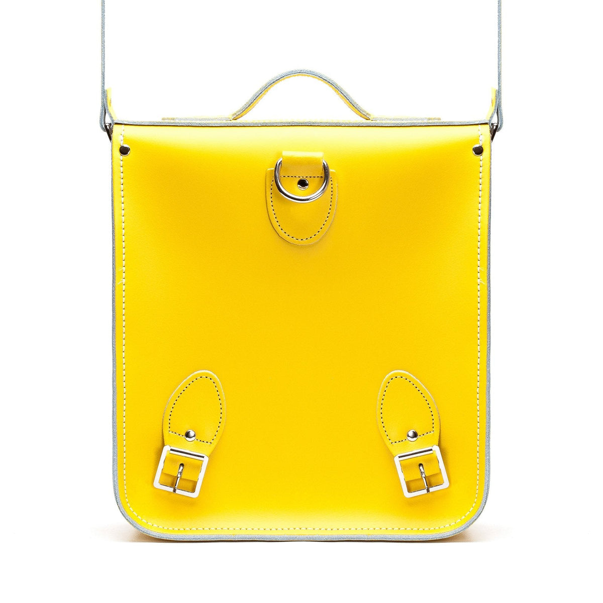 Handmade Leather City Backpack - Pastel Daffodil Yellow-3