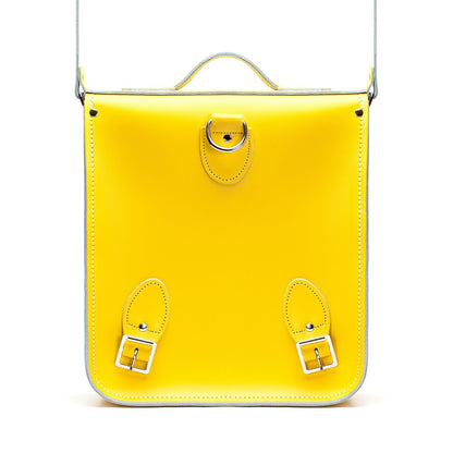 Handmade Leather City Backpack - Pastel Daffodil Yellow-3