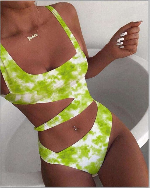 New Sexy White One Piece Swimsuit Women Cut Out Swimwear Push Up Monokini Bathing Suits Beach Wear Swimming Suit For Women-10