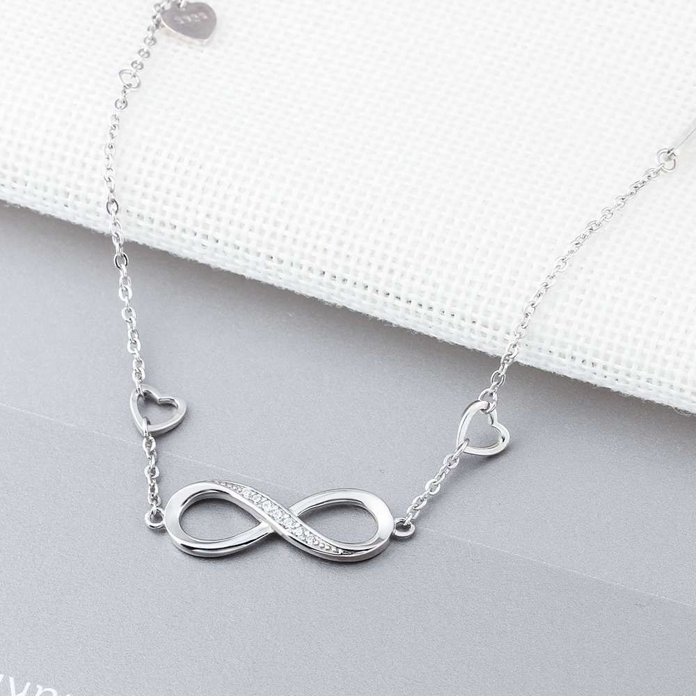925 Sterling Silver Infinity Bracelets for Women Adjustable Friendship Bracelets & Bangles Wedding Gift Ideas-2