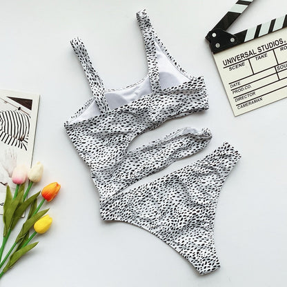 New Sexy White One Piece Swimsuit Women Cut Out Swimwear Push Up Monokini Bathing Suits Beach Wear Swimming Suit For Women-4