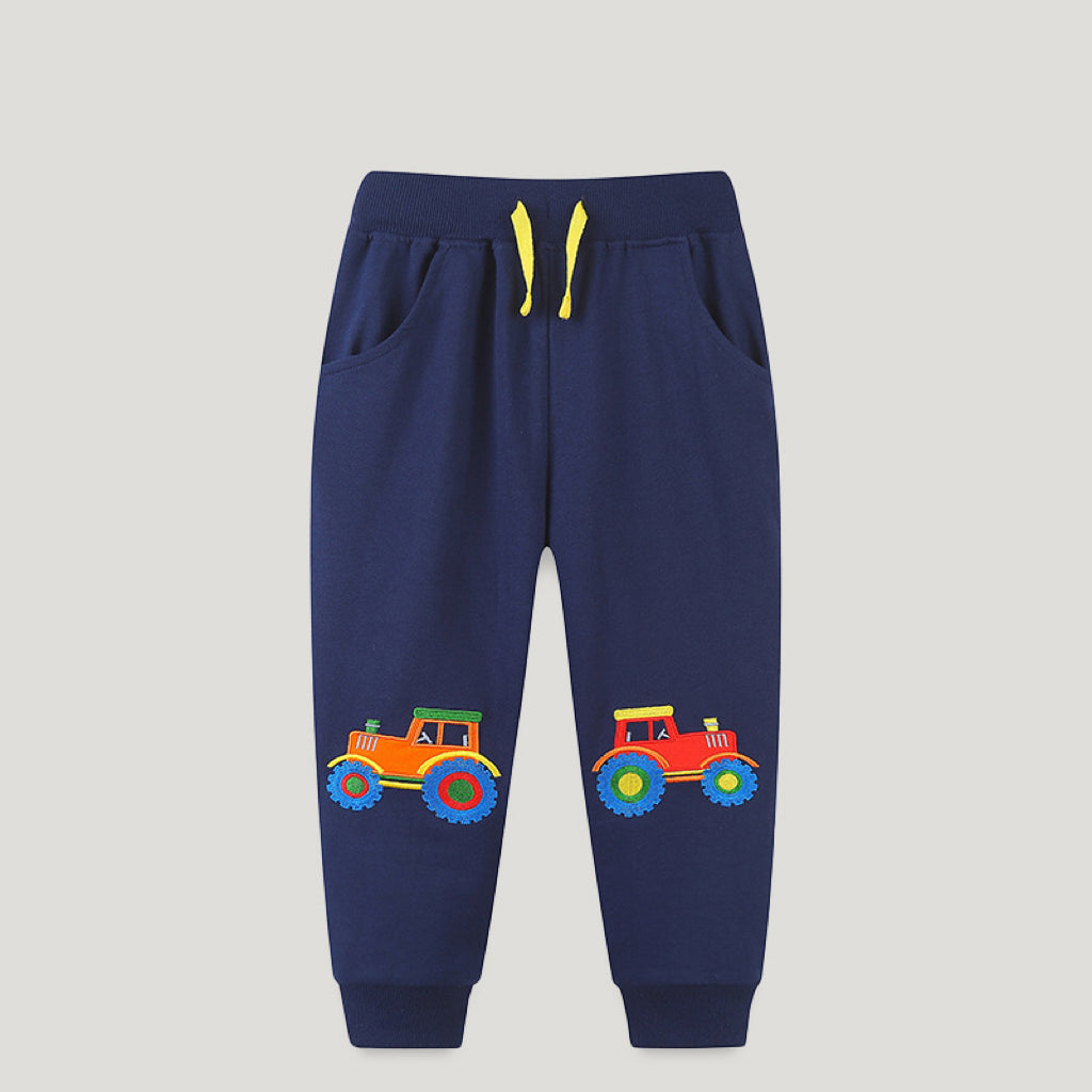 Autumn Embroidered Pattern Casual Trousers