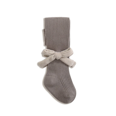 Baby Girls Kids Solid Color Striped Pattern Design Knitting Bows Pantyhose