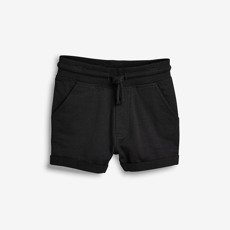 Baby Boys Solid Color Soft Cotton Sport Style Shorts