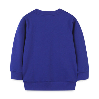 Baby Girl Embroidered Pattern Long Sleeve O-Neck Cotton Hoodie
