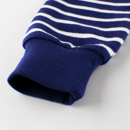 Baby Boy And Girl Striped Pattern Long Sleeve Hoodie-2