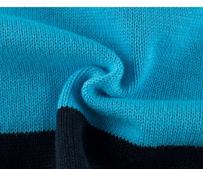 Baby Boy Color Patchwork Crew Neck Long Sleeve Knitwear Pullover