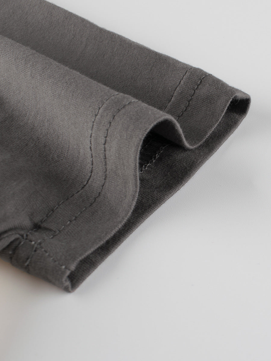 Boys’ Dinosaur And Lion Cartoon Print T-Shirt In European And American Style-3