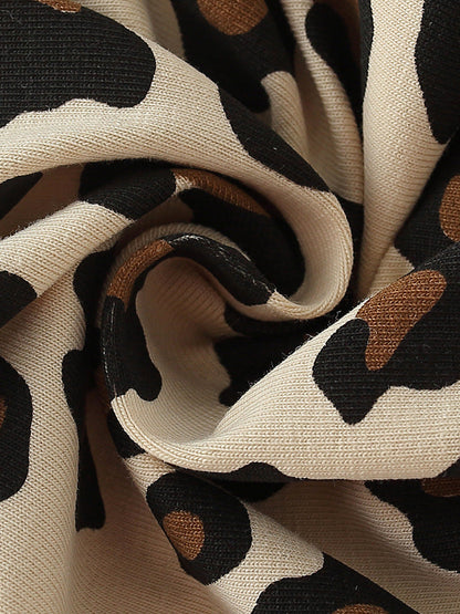 Summer Baby Kids Girls Leopard Cartoon Print T-Shirt And Pants Clothing Set-2