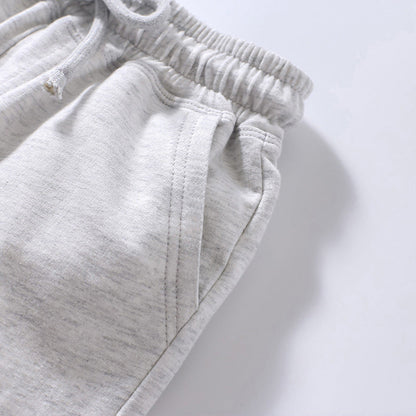 Baby Boys Solid Color Soft Cotton Sport Style Shorts