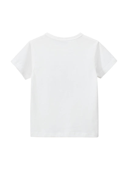 Boys’ Cartoon Shark Pattern T-Shirt In European And American Style