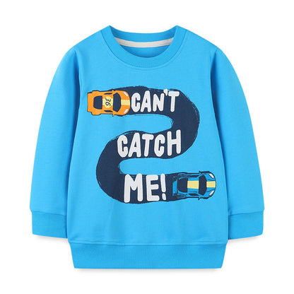 Baby Boy Cartoon Graphic Long Sleeve Quality Cotton Hoodie