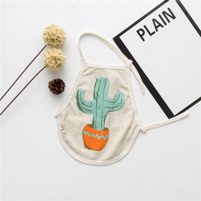 Baby Printed Pattern Belt Design Thin Apron In Summer-5