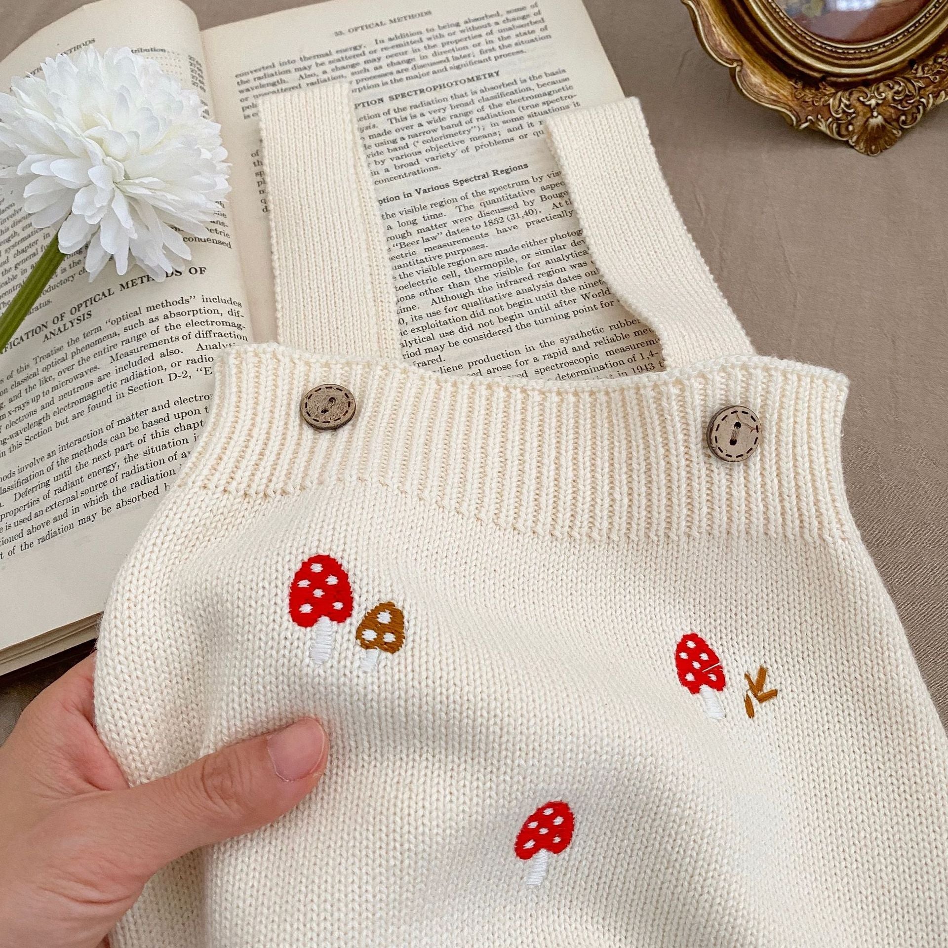 Baby Girl Embroidered Pattern Sleeveless Onesie-2