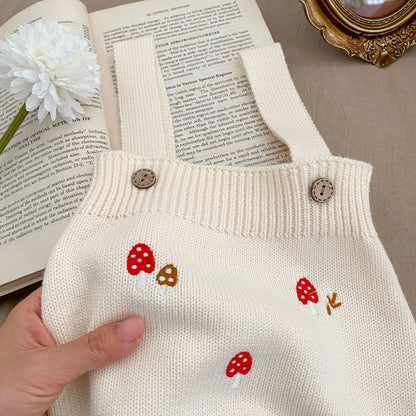 Baby Girl Embroidered Pattern Sleeveless Onesie-2