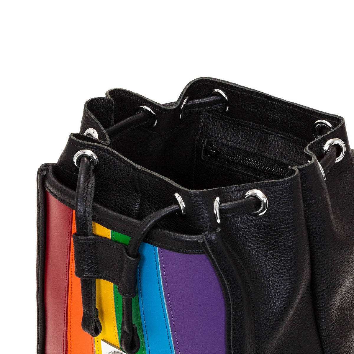 Soft Leather Backpack - Pride Rainbow-4