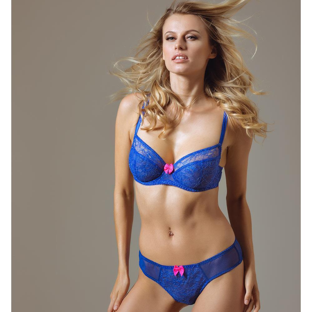 Semi Sheer Lace Demi Cup Bra Claudette New Wave-4