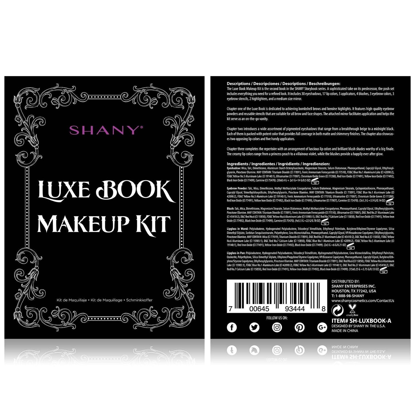 Luxe Book Makeup Set - All In One Travel Cosmetics Palette-2
