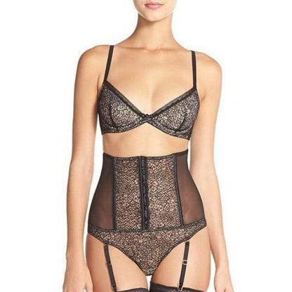 Sheer Mesh Corset Garter Belt Addiction Provocante-2