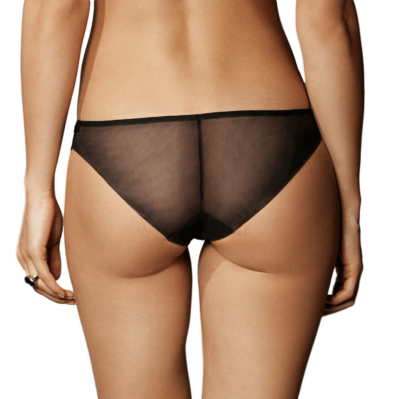 Sheer Mesh Italian Briefs Panty Lisca Onyx