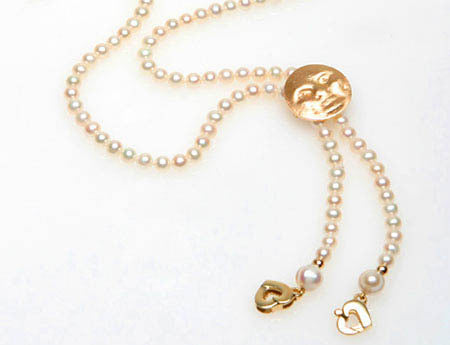 Someone to Watch Over Me-Sterling silver, diamond eyes Face clip pendant/ enhancer