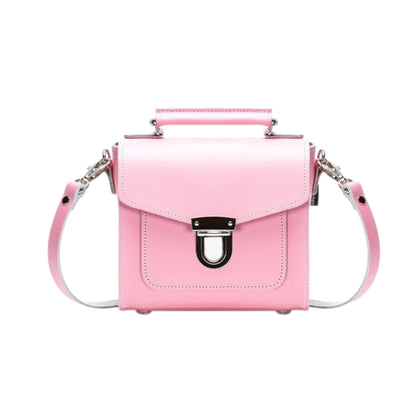 Handmade Leather Sugarcube Handbag - Pastel Pink-0