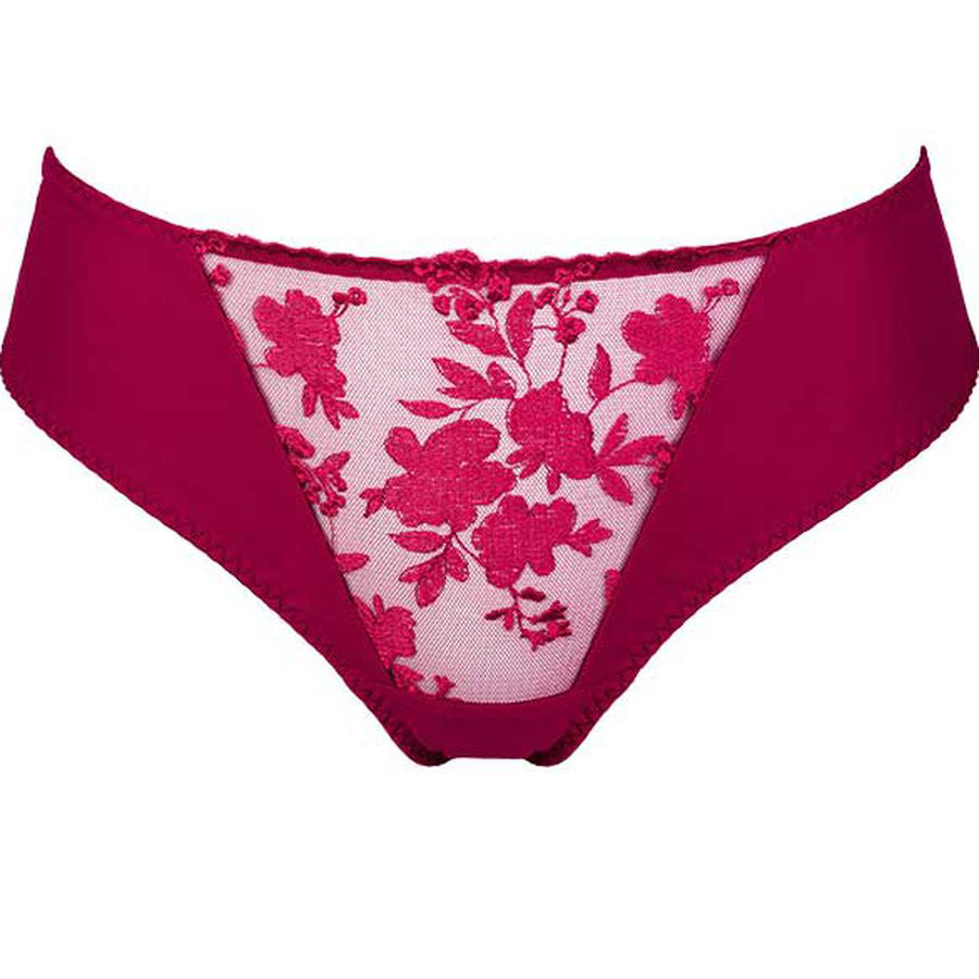 Semi Sheer Thong Panty Tango Red-4
